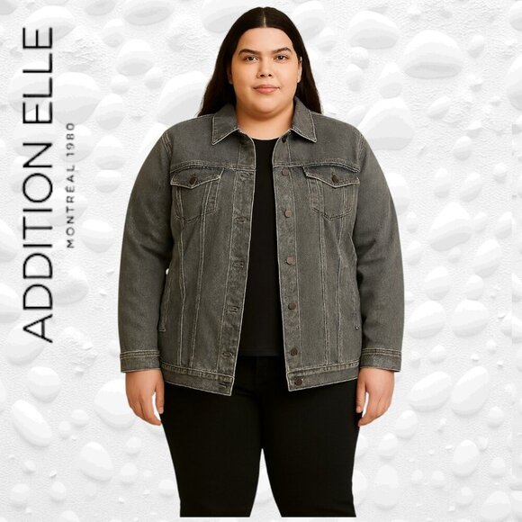 Addition Elle Jean Jacket with Sequined Scull - 2X - NWT - Picture 1 of 15